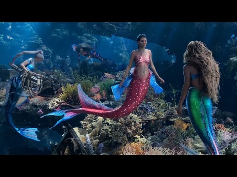 Ariel conversa com suas irmãs sobre os humanos | A Pequena Sereia (2023) Aventura, Cena HD