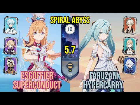 C1 Escoffier Superconduct + C6 Faruzan Hypercarry | Spiral Abyss 5.7 | Genshin Impact