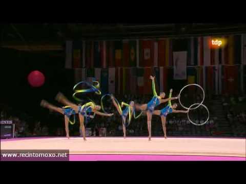Russia 3 ribbons and 2 hoops World Championships Montpellier 2011