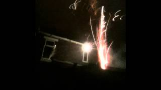Fireworks on roof