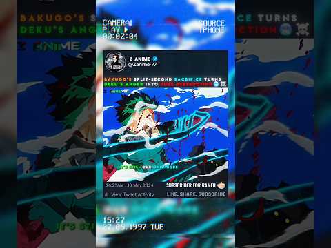 Bakugo’s Sacrifice Triggers Deku’s Uncontrolled Fury 🥶🔥 #myheroacademia #mha #anime #animeedit