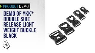 Demo of YKK® Double Side Release Light Weight Buckle Black