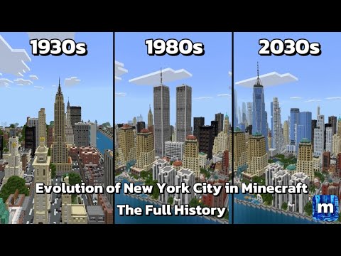 Evolution of New York City in Minecraft