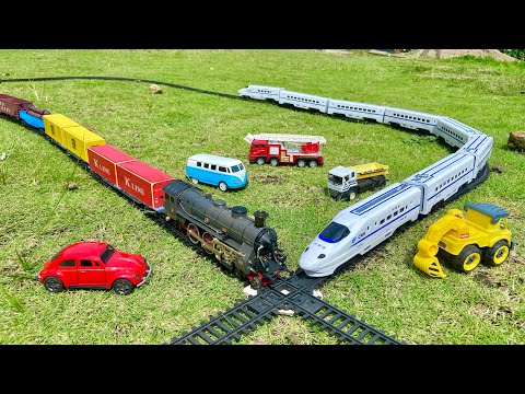 Vintage Steam Locomotive Train And Asian High Speed ​​Train Assembling And Testing-ASMR Steam TRAINS