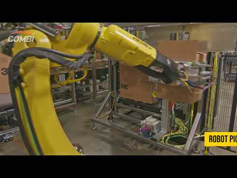 Robotic Case Erector and Packer for Rolls of Tape