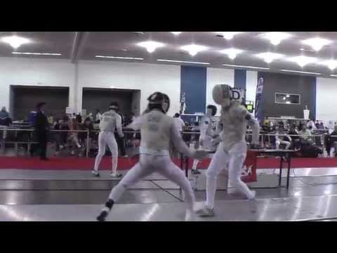 Kenny Chui vs. Bogert, 2015 Nationals Junior Men's Foil Fencing