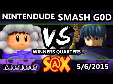 S@X - VGz | Smash God (Marth) Vs. Nintendude (Ice Climbers) SSBM Winners Quarters - Smash Melee