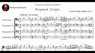 Alexander Krein - Fragment lyrique, Op. 1a for 4 Cellos (1903)