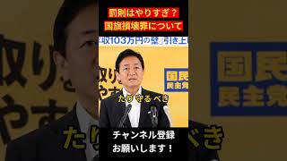 罰則はやりすぎ？ 国旗損壊罪について玉木代表が語る【国民民主党　切り抜き】