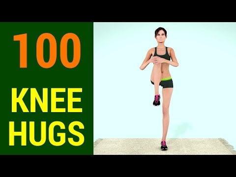 100 Knee Hugs Challenge At Home Warm Up and Stretching Workout