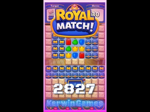 Royal Match Level 2827 - No Boosters Gameplay
