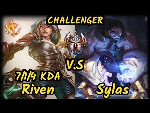 AF Kiin (RIVEN) vs SYLAS - 7/1/4 KDA TOP CHALLENGER GAMEPLAY - KR