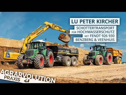 Schottertransport für Hochwasserschutzdamm • LU Peter Kircher | Agrarvolution Praxis