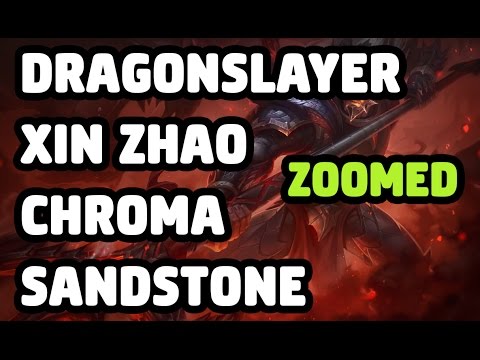 DRAGONSLAYER XIN ZHAO CHROMA SANDSTONE SKIN ZOOMED SPOTLIGHT - LEAGUE OF LEGENDS