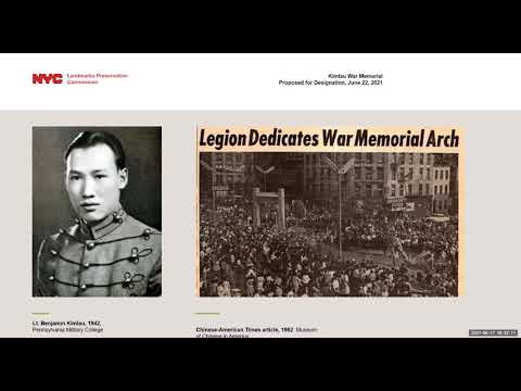 Kimlau War Memorial Designation Vote Presentation-Mandarin