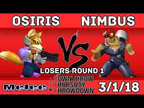 DTT #63 - Osiris (Fox, Marth) VS. Nimbus (C. Falcon) - SSBM Losers Round 1 - Melee