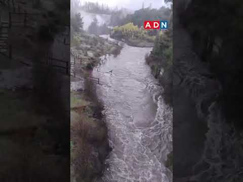 Aumenta caudal en Saltos del Laja por sistema frontal