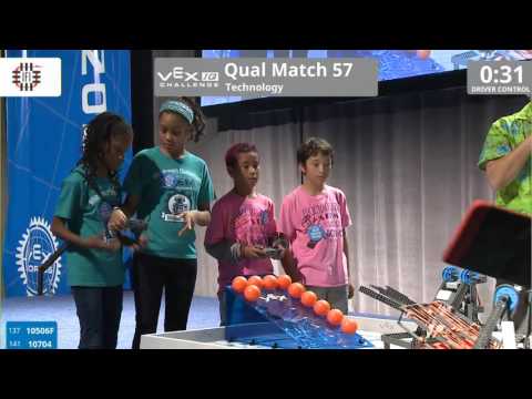 VEX Worlds 2016 - VEXIQ Elementary School - Technology - Qual 57 (10506F 10704) 52