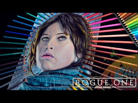 Drawing Jyn Erso - Star Wars: Rogue One  / lookfishart Video