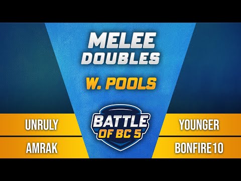 Unruly / Amrak vs Younger / bonfire10 - Melee Doubles Winners Pools - Battle of BC 5
