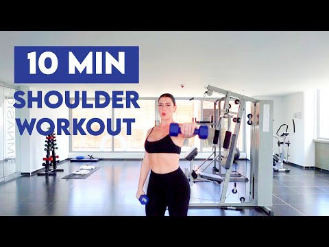 10 MINUTE SHOULDER WORKOUT AT HOME WITH DUMBBELLS