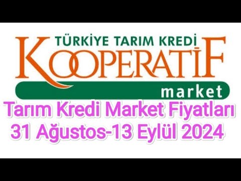 Tarım Kredi Market Fiyatları - Market Kooperatif Aktüel Kataloğu 31 Ağustos -13 Eylül 2024