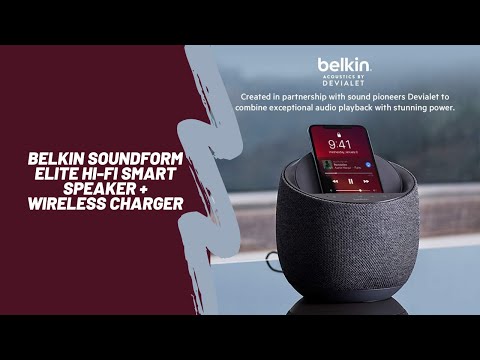 Belkin SoundForm Elite Hi-Fi Smart Speaker + Wireless Charger