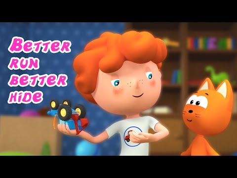 BETTER RUN BETTER HIDE 🚜 Meow Meow Kitty 😸 Kids Songs