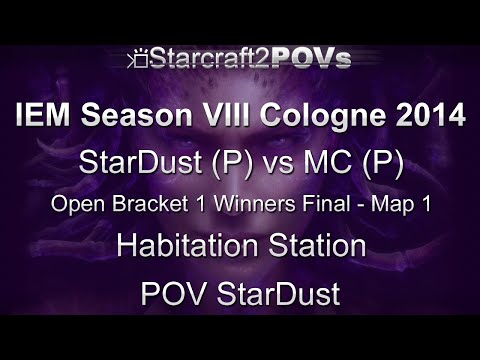 SC2 HotS - IEM VIII Cologne 2014 - StarDust vs MC - OB1 WF - Map 1 - Hab Station - StarDust