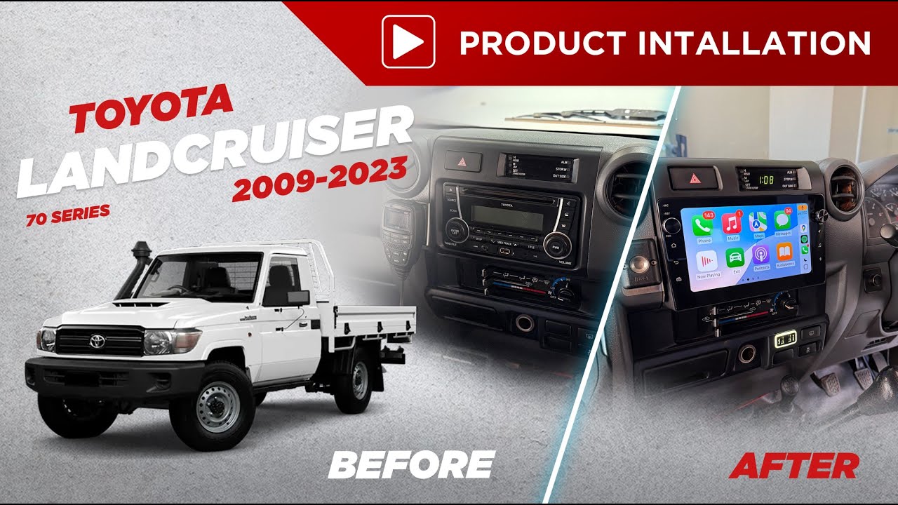  Toyota LandCruiser 70 Series Vhedia Head Unit Installation | Plug and Play Guide (2023+)