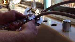 Replacing a single handle kitchen faucet