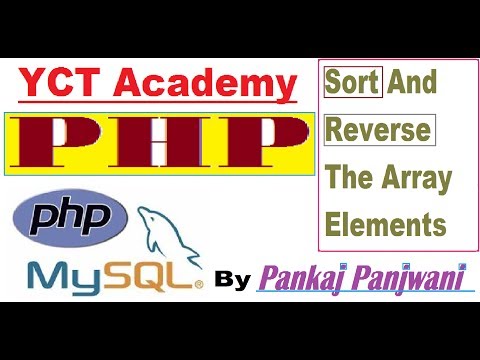 Learning PHP in hindi video 23 sort and reverse of array