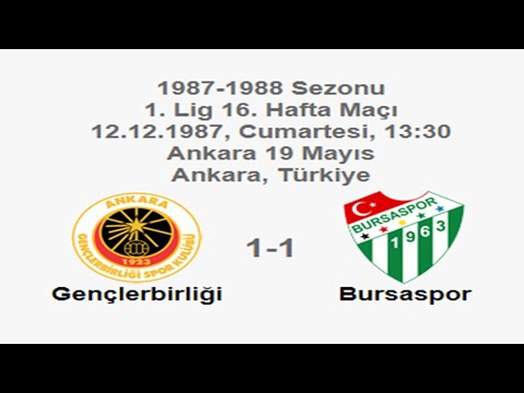 Gençlerbirliği 1-1 Bursaspor [HD] 12.12.1987 - 1987-1988 Turkish 1st League Matchday 16
