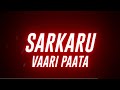 Sarkaru Vaari Paata Title Song🔥 Whatsapp Status 🔥||Telugu||Mass||Black screen lyrics||SS CREATIONS