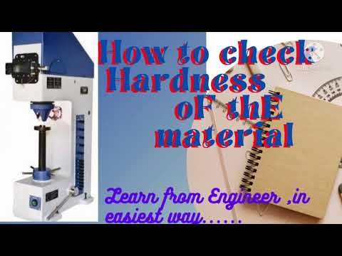 How to check Hardness of the Material /Brinell Hardness / Vickers Hardness/ Hardness Test / Machine