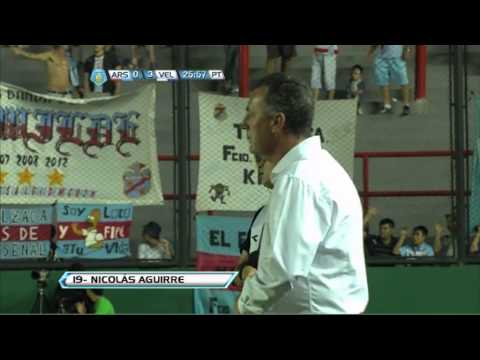 Gol de Aguirre. Arsenal 1 Vélez 3. Fecha 13. Torneo Inicial 2012. Fútbol Para Todos.