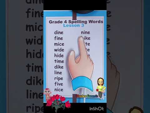 GRADE 4 SPELLING WORDS LESSON 3