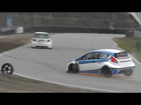 Rallycross Testdag Eurocircuit 2016 :  Crashes and spins!!