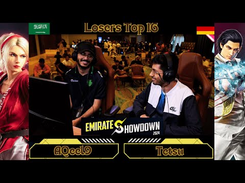 Losers Top 16 | Tetsu (Claudio) vs Aqeel9 (Lidia) | Emirate Showdown 2024 |  Tekken8