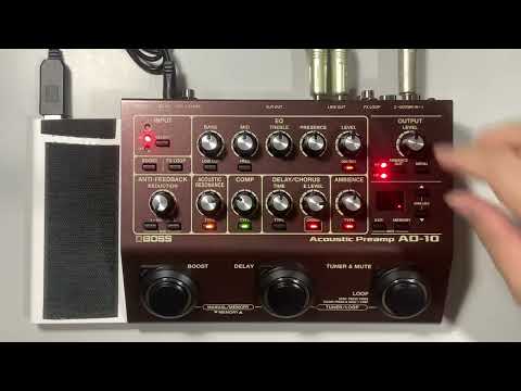 BOSS AD-10 Acoustic Preamp : Testing