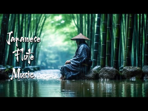 A Serene Day in the Bamboo Forest during Rain - Japanese Flute Music Meditation, Healing
