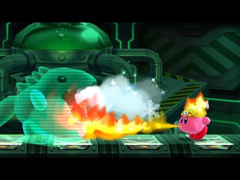 Kirby Planet Robobot ☆ All Bosses as FIRE KIRBY (No Damage)
