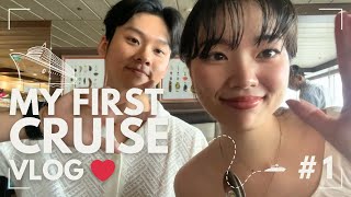【大学生クルーズ旅】海外大学生が行く10日間クルーズ DAY１ !! 世界最大級クァンタムオブザシー。船デカすぎてテンションぶち上げ(^○^)