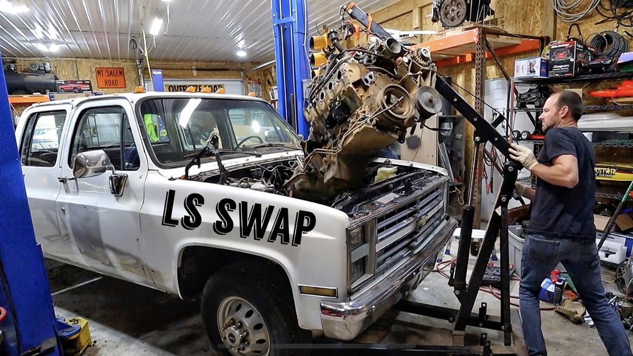 How to LS swap an old Chevy Square Body Crew Cab Dually