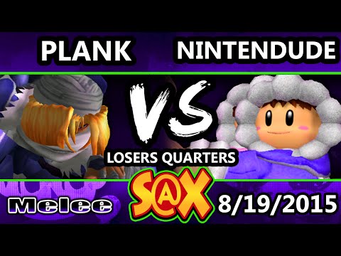S@X 111 - Plank (Sheik) Vs. Gfuel MH | Chudat (Ice Climbers) SSBM Losers Quarters - Smash Melee