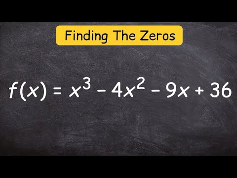 How To Find the Zeros of The Function