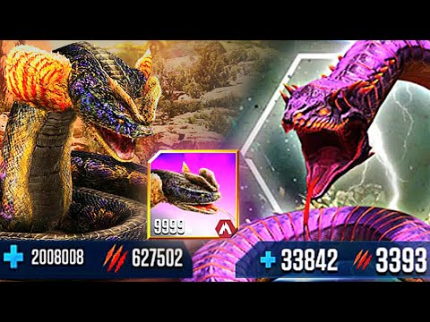 DILOPHOBOA 9999 VS OUROBORO 66 | JURASSIC WORLD THE GAME