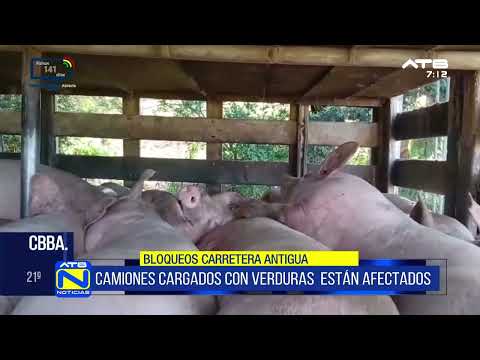 Bloqueos en Pojo amenazan transporte de alimentos y animales