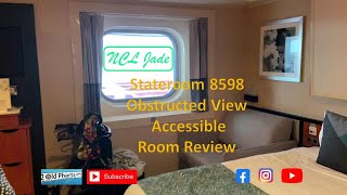 NCL Jade - South Caribbean 2023 - Room Review - Room 8598 Obstructed View Accessible Stateroom.