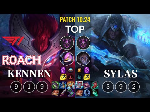 T1 Roach Kennen vs Sylas Top - KR Patch 10.24